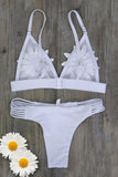 Lazy Daisy White Bikini Set