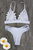 Lazy Daisy White Bikini Set