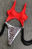 Stacey Red Leopard Monokini